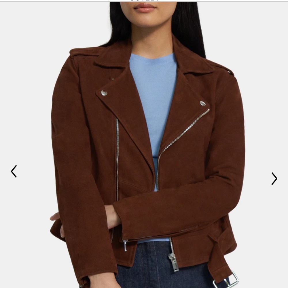 Theory chestnut /chocolate brown motorcycle jct